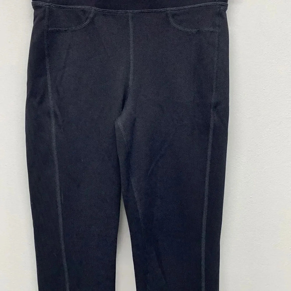 Rag and Bone Leggings Lawson Chevron Stretch Pants Pull On Ankle Zip Black Small - Picture 3 of 11